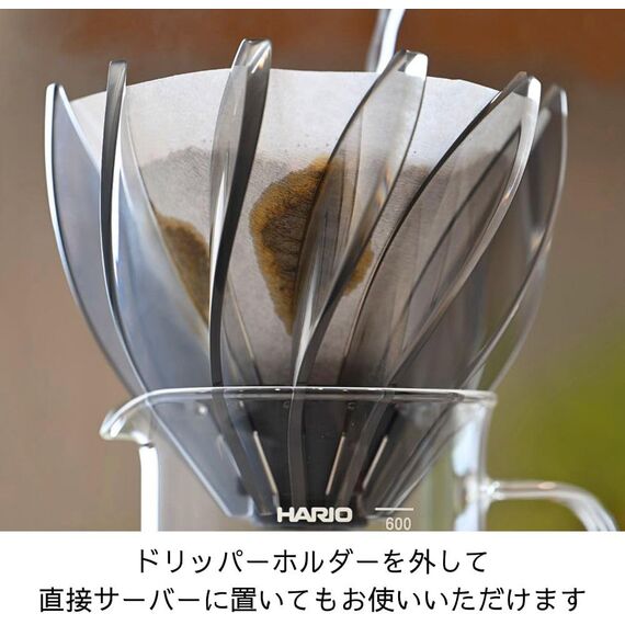 Hario V60 Suiren 02 Пластиковый пуровер прозрачный чёрный, фото , изображение 3