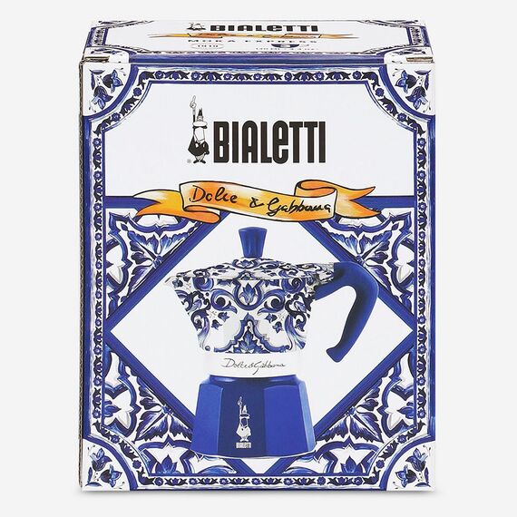 Bialetti 5345 Moka Express Dolce&Gabbana Blu на 3 чашки Гейзерная кофеварка, фото , изображение 5 Bialetti 5345 Moka Express Dolce&Gabbana Blu на 3 чашки Гейзерная кофеварка, фото , изображение 5