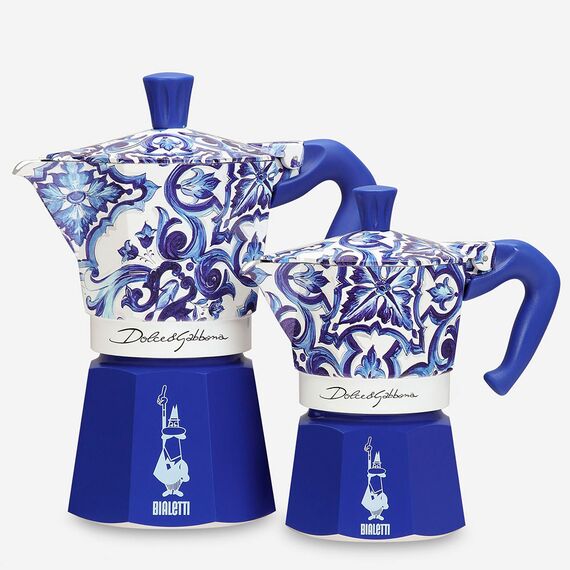 Bialetti 5345 Moka Express Dolce&Gabbana Blu на 3 чашки Гейзерная кофеварка, фото , изображение 6 Bialetti 5345 Moka Express Dolce&Gabbana Blu на 3 чашки Гейзерная кофеварка, фото , изображение 6