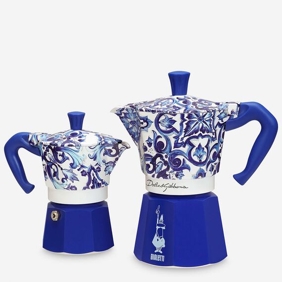 Bialetti 5345 Moka Express Dolce&Gabbana Blu на 3 чашки Гейзерная кофеварка, фото , изображение 7 Bialetti 5345 Moka Express Dolce&Gabbana Blu на 3 чашки Гейзерная кофеварка, фото , изображение 7