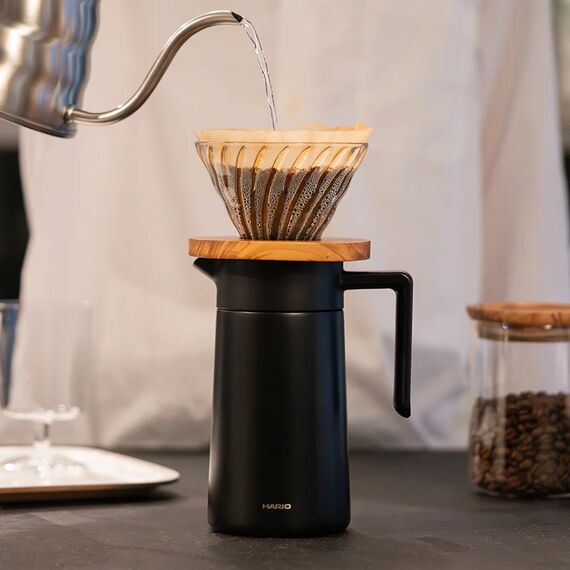 Hario CHP-800-B Сервер-термос стальной с керамическим покрытием 800 мл черный, фото , изображение 5