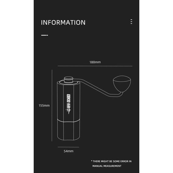 MHW-3BOMBER Adder V3 Кофемолка ручная золото с ручкой из ореха, фото , изображение 14