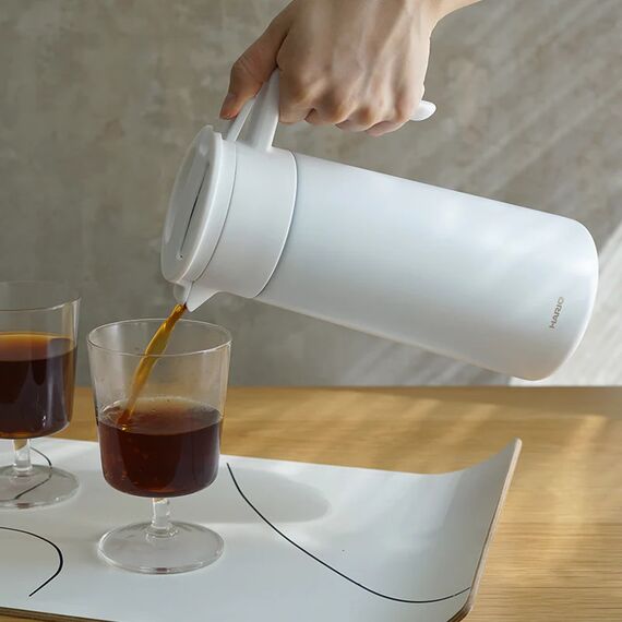 Hario CHP-600-W Сервер-термос стальной с керамическим покрытием 600 мл белый, фото , изображение 3