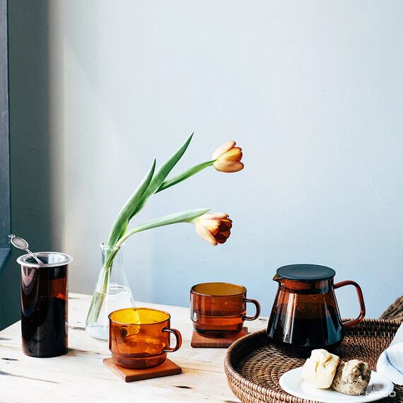 Hario HCT-600-AB Colors Сервер для кофе и чая 600 мл янтарный, фото , изображение 3