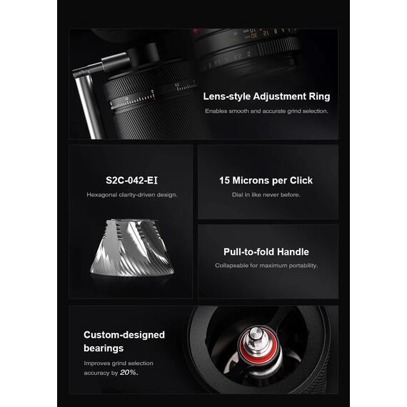 Timemore Chestnut S3 ESP Кофемолка ручная черная, фото , изображение 8