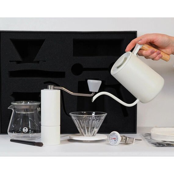 Timemore C3s Pour Over Set Fish Youth Kettle набор для заваривания кофе белый, фото , изображение 3