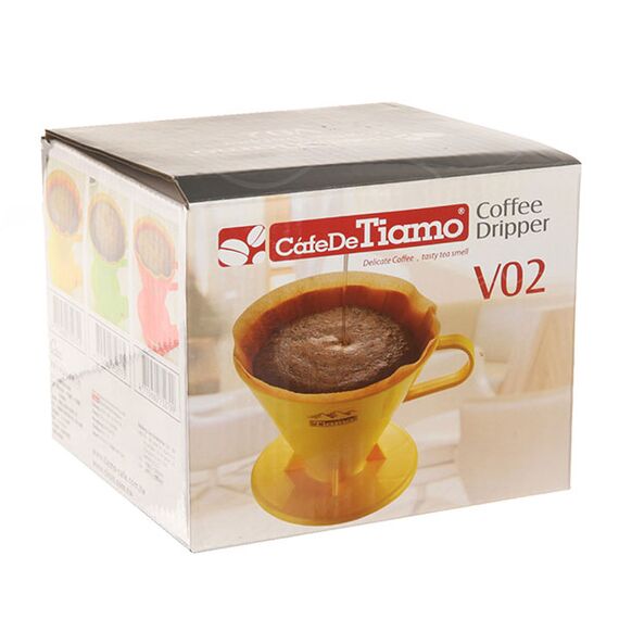 Пластиковый пуровер Tiamo V02 желтый, фото , изображение 2